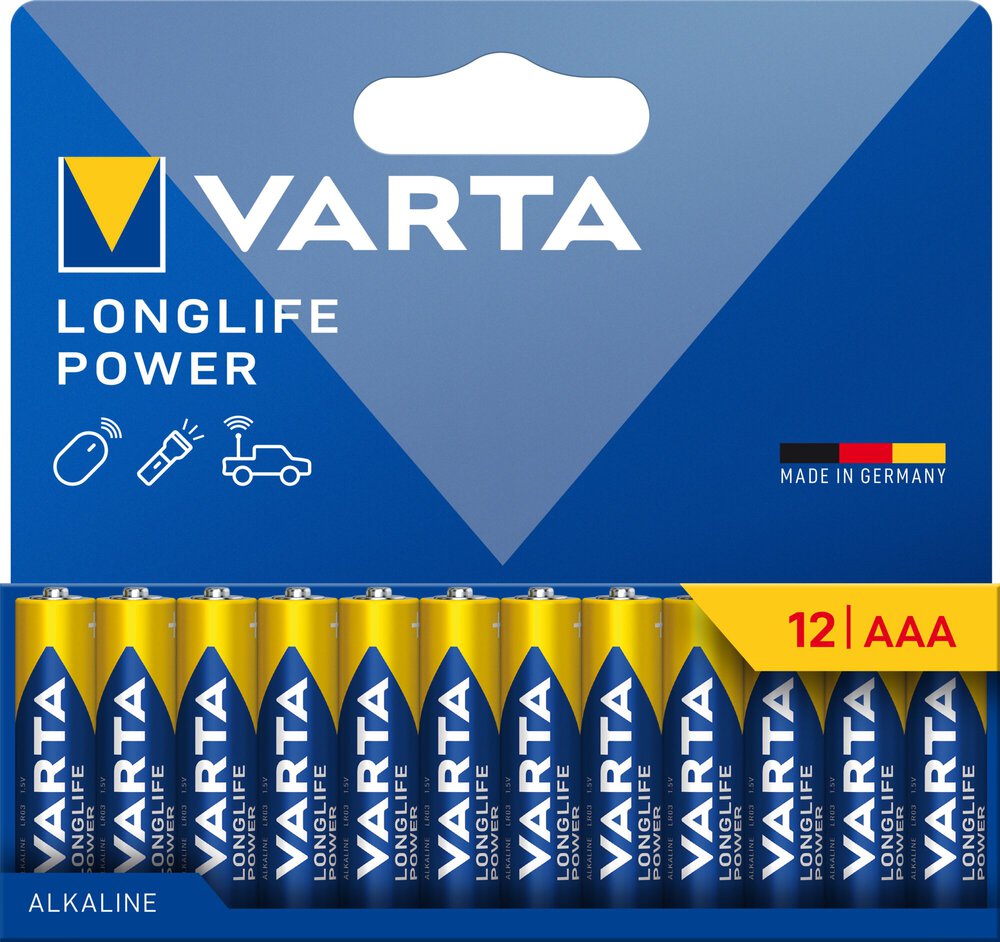 VARTA 12 Longlife Power AAA Batterien
