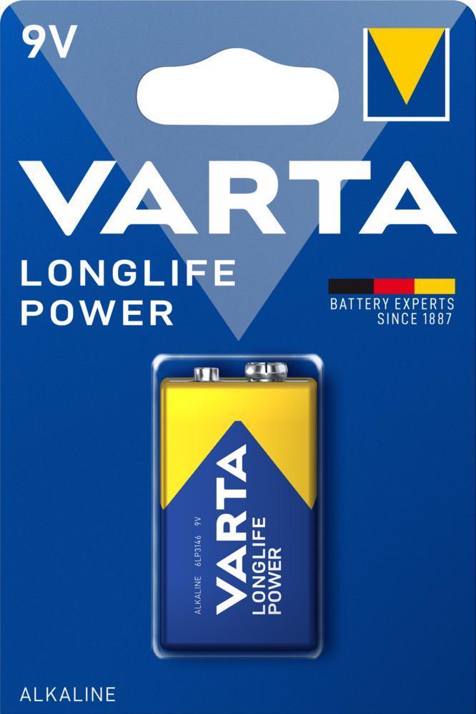 VARTA 9 V-Block-Batterie Longlife Power 6LR61