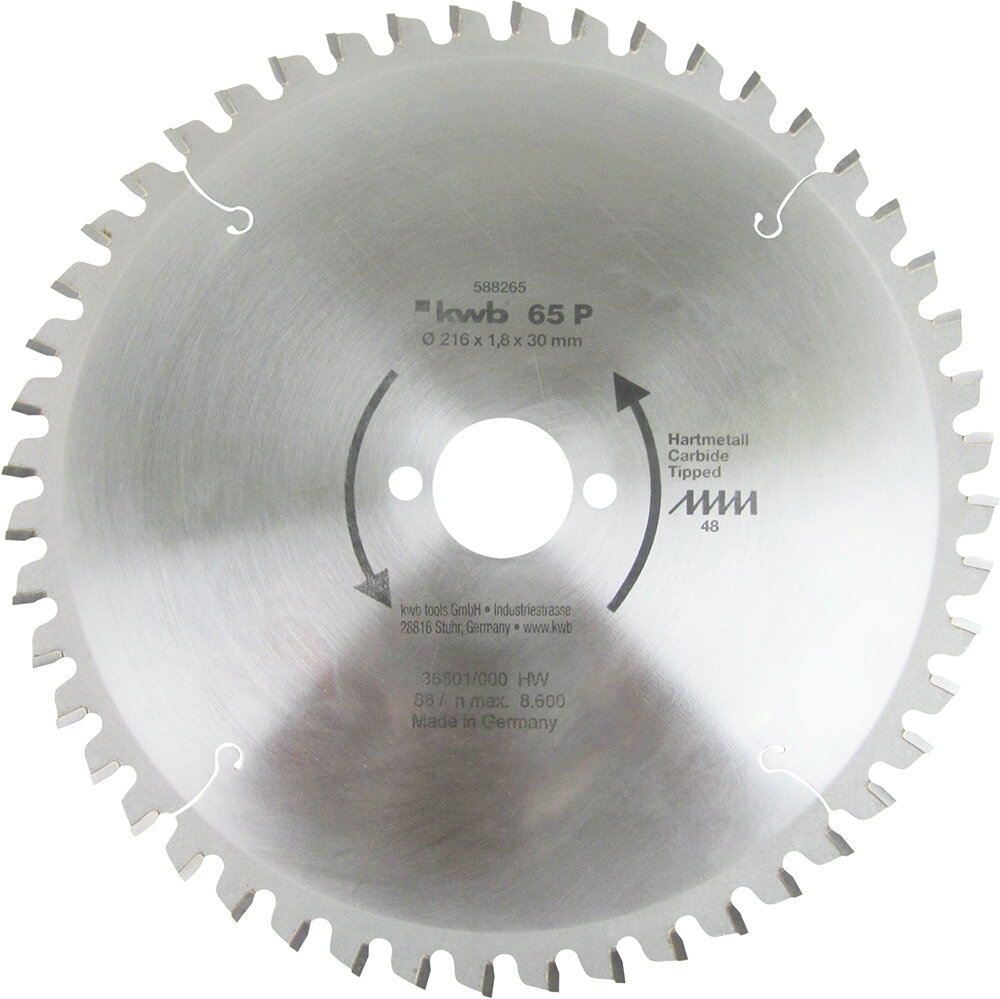 KWB HM-Sägeblatt 216 x 30 mm Ø, 48 Zähne