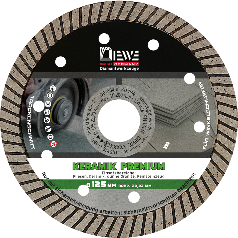 DIEWE extra-dünne Diamant-Trennscheibe Slim Fast 125 mm Ø