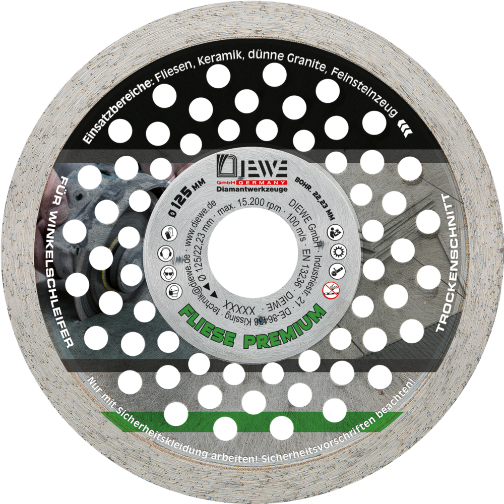 DIEWE Diamant-Trennscheibe Selection Fliese 125 mm Ø