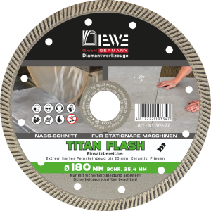 DIEWE Diamant-Trennscheibe Titan Flash 180 mm Ø
