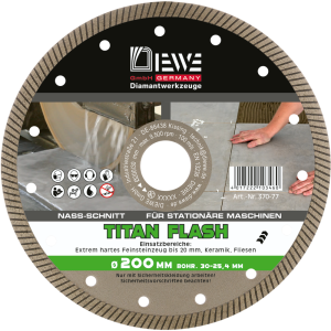 DIEWE Diamant-Trennscheibe Titan Flash 200 mm Ø