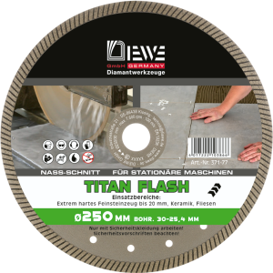 DIEWE Diamant-Trennscheibe Titan Flash 250 mm Ø