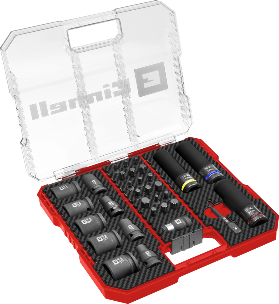 EINHELL XL-CASE KFZ-Impact-Stecknuss- und Bit-Set, 32-tlg.
