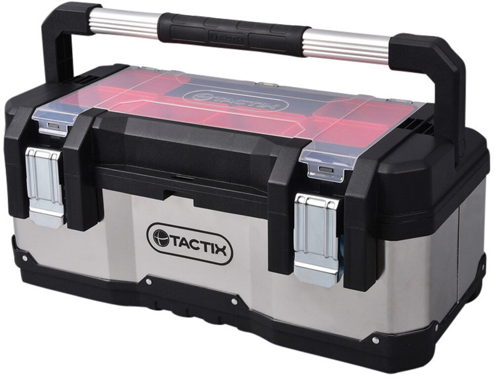 TACTIX INOX-Werkzeugkoffer 58,5 x 28,8 x 25,5 cm