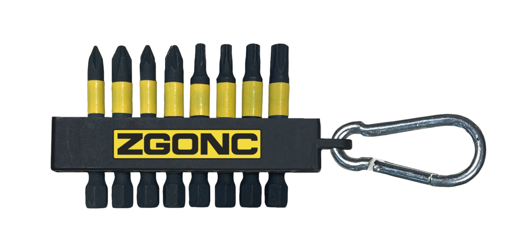 Zgonc Bit-Riegel mit Karabiner, 8-tlg.