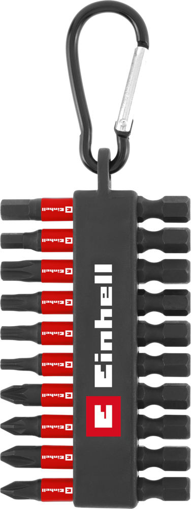 EINHELL Impact-Bit-Set im Taschenformat mit Karabiner, 10-tlg.
