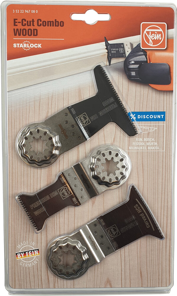 FEIN Zubehör-Set 3-tlg. E-Cut Combo Starlock Wood