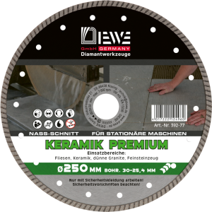 DIEWE Diamanttrennscheibe KERAMIK Turbo Fine 250