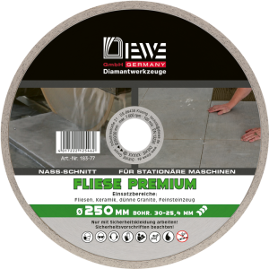 DIEWE Diamant-Trennscheibe Selection Fliese 250 mm Ø