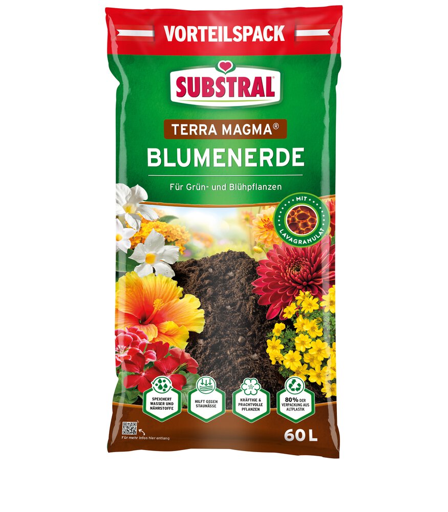 SUBSTRAL Spezial-Blumen-Erde Terra Magma 60 l