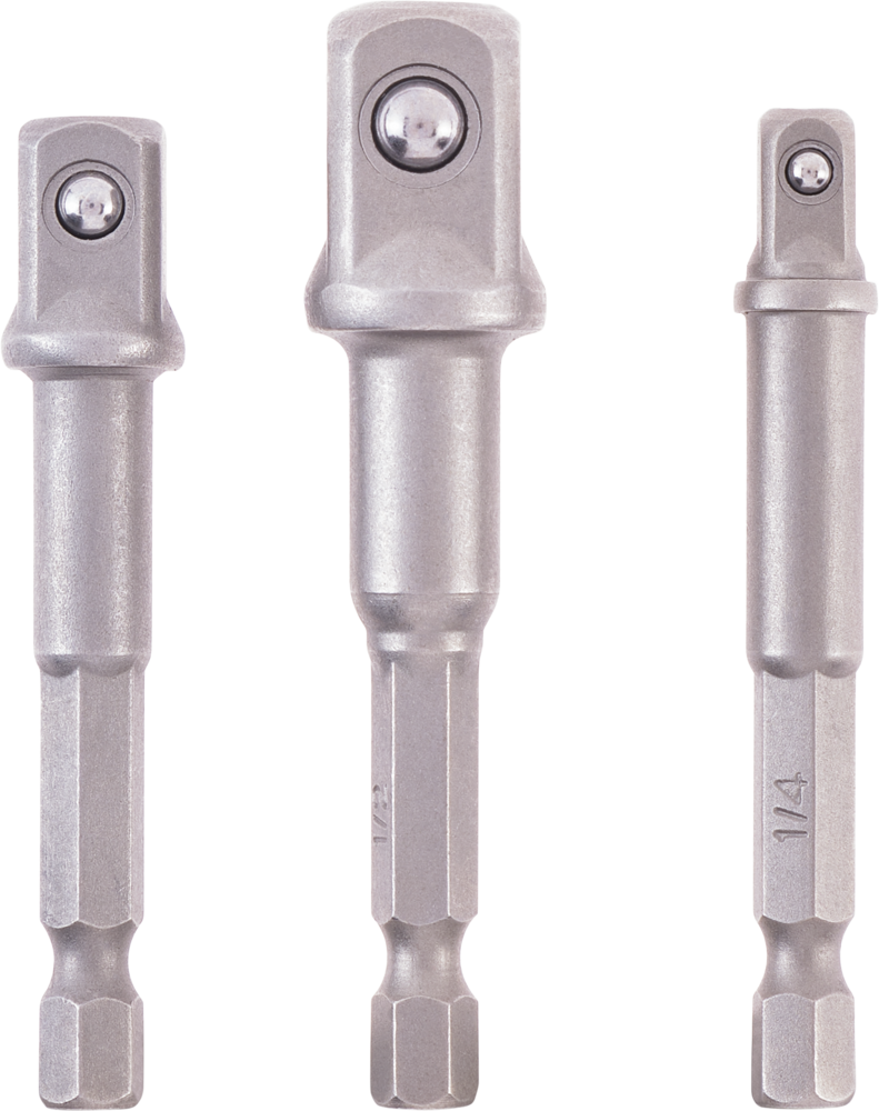 EINHELL Adapter-Set, 3-tlg., 65 / 72 mm, 1/4” / 3/8” / 1/2”