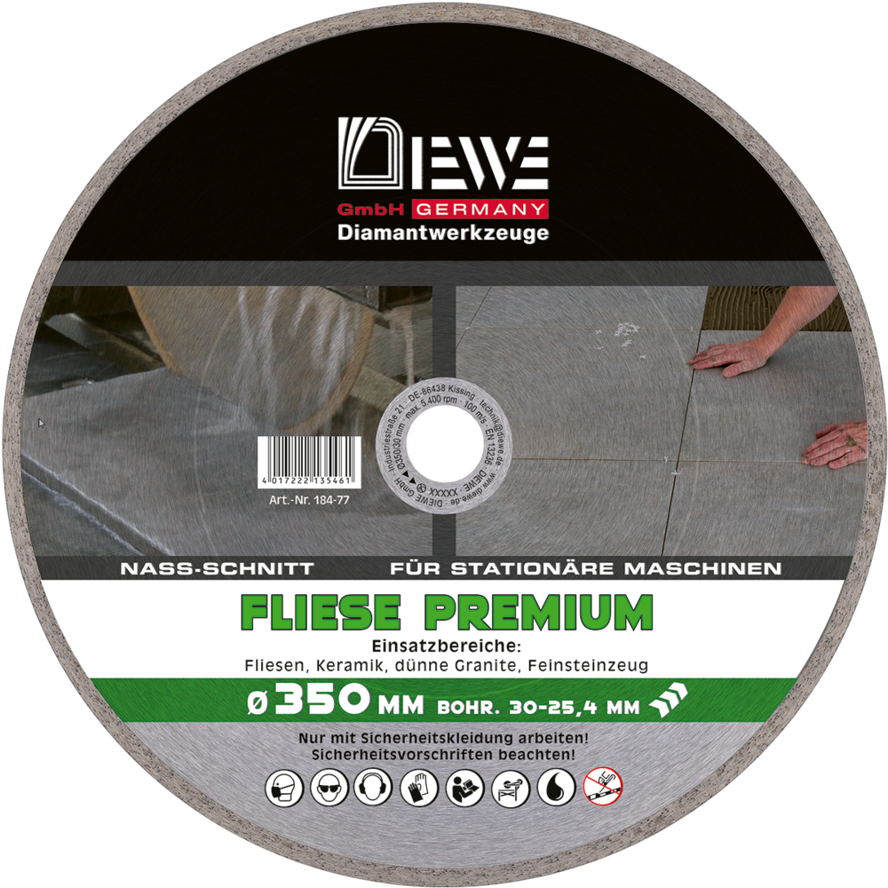 DIEWE Diamant-Trennscheibe Selection Fliese 350 mm Ø
