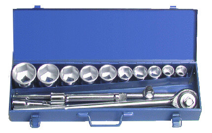 KRAFTBOX PROFESSIONAL Stecknuß-Kassette 15-tlg. 3/4"