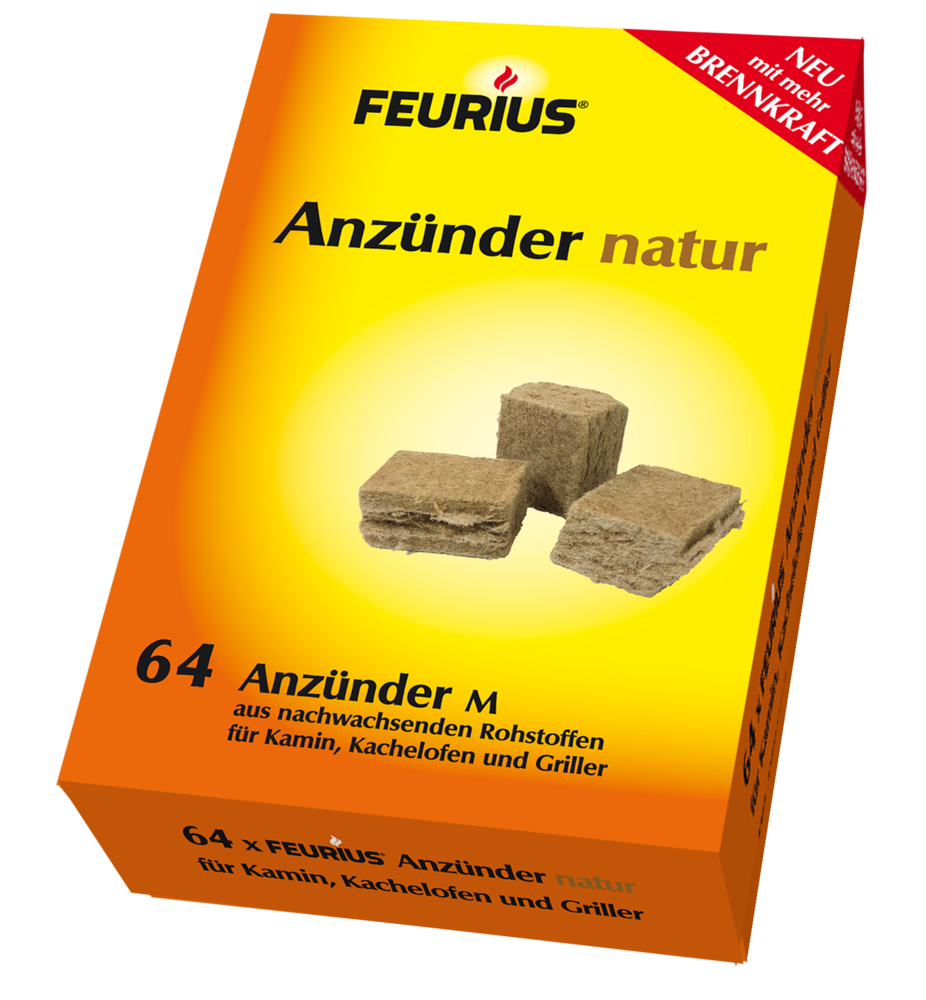 FEURIUS Anzünder natur 64 Stk.