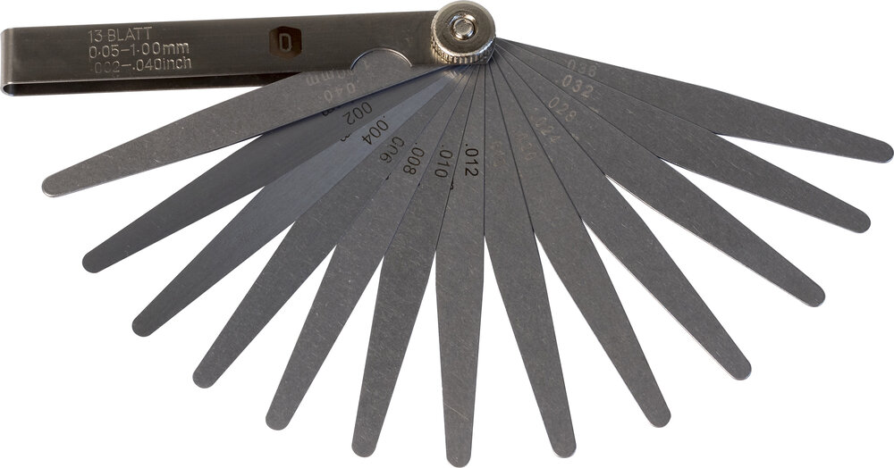DÖNGES Fühlerlehre poliert, 13 Blatt, 100 mm