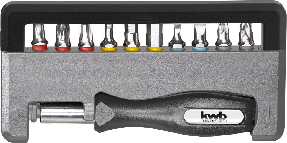KWB INDUSTRIAL STEEL Standard Bit-Box, 12-tlg.
