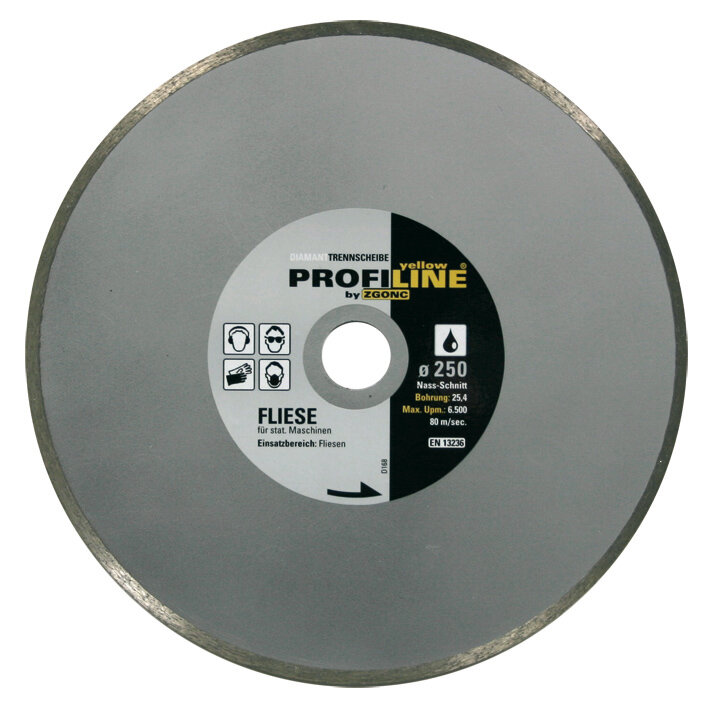 YPL Diamant-Trennscheibe Fliese 250 mm Ø