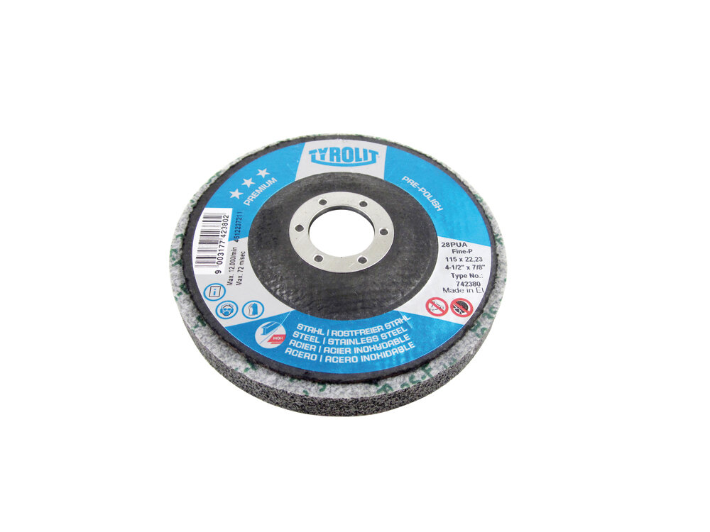 TYROLIT Premium-Vorpolierscheibe 115 mm Ø