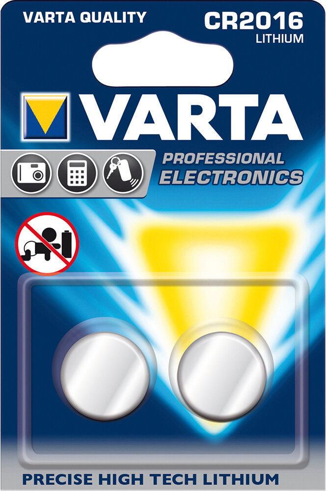 VARTA 2 Knopfzellen CR2016