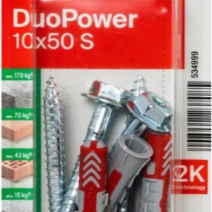 FISCHER 4 Dübel + Schrauben Duopower 10 x 50 mm FISCHER 4 Dübel + Schrauben Duopower 10 x 50 mm