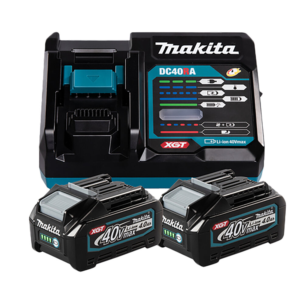 MAKITA 40V Starterset 2 x 4,0 Ah, XGT 40 V max 191L77-9