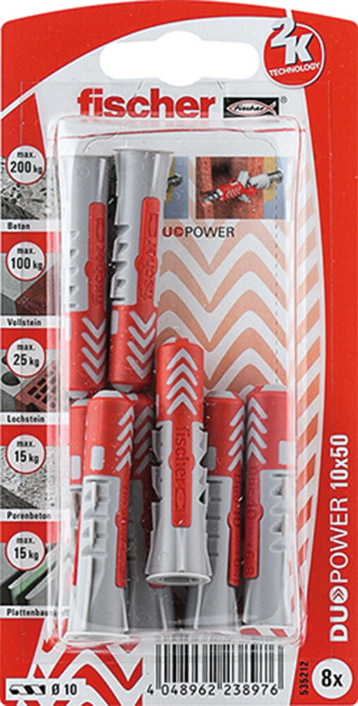 FISCHER 8 Dübel Duopower 10 x 50 mm