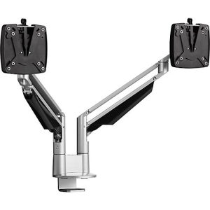 2-fach-Monitorarm Novus CLU Duo C, bis 27″, Tischhalterung, schwenk-/höhenverstellbar, silbern/anthrazit 2-fach-Monitorarm Novus CLU Duo C, bis 27″, Tischhalterung, schwenk-/höhenverstellbar, silbern/anthrazit