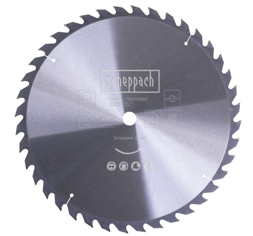 SCHEPPACH HM-Kreissägeblatt Ø 500 x 30 x 3,6 x 2,6 mm / 40 Z