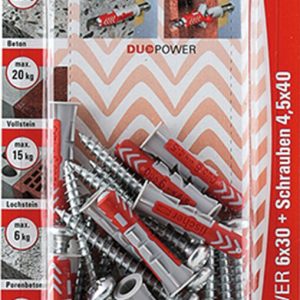 FISCHER 12 Dübel + Panhead-Schrauben Duopower 6 x 30 mm FISCHER 12 Dübel + Panhead-Schrauben Duopower 6 x 30 mm