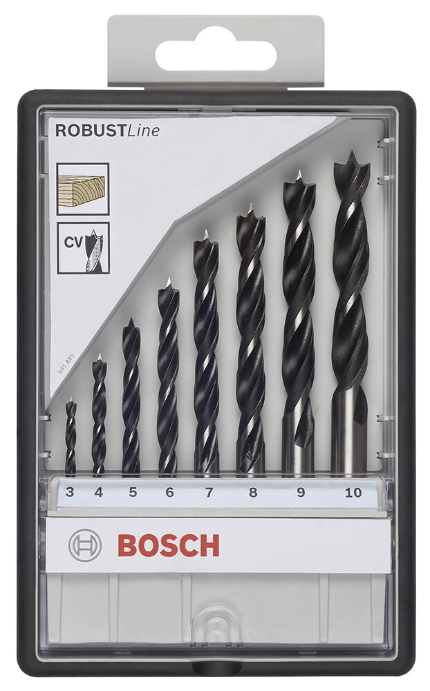 BOSCH Holz-Spiralbohrer-Satz 8-tlg.