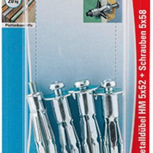 FISCHER 4 Hohlraum-Metalldübel + Schrauben 5 x 52 mm FISCHER 4 Hohlraum-Metalldübel + Schrauben 5 x 52 mm