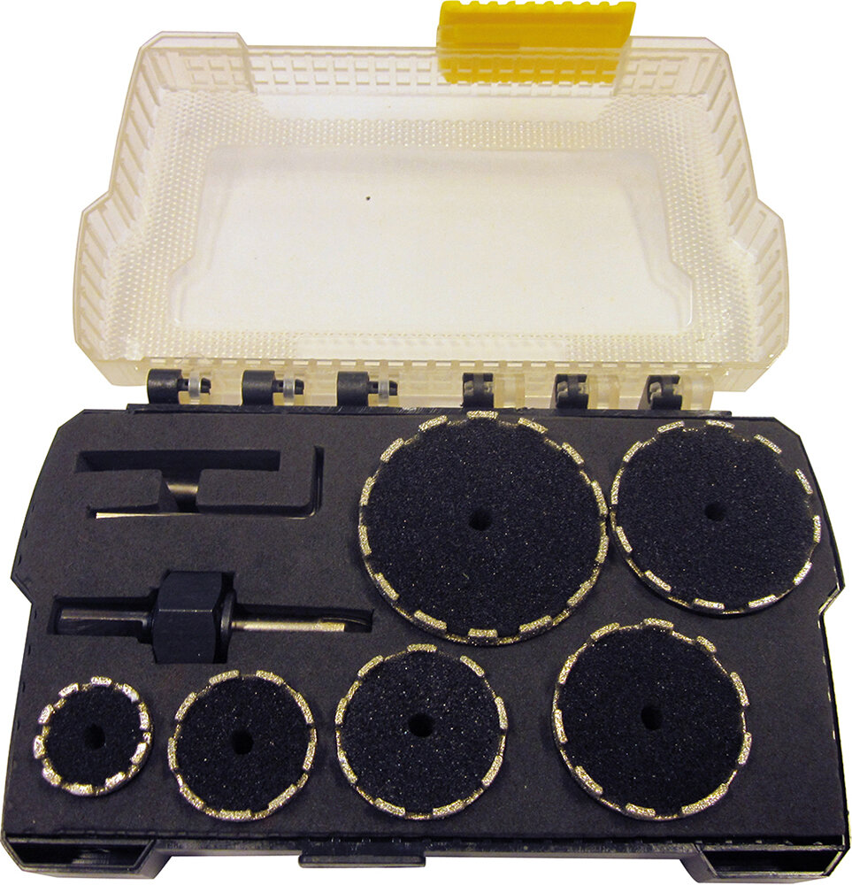 KRAFTBOX PROFESSIONAL Diamant-Bohrkronen-Set 9-tlg.