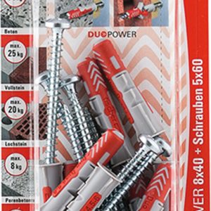 FISCHER 8 Dübel + Panhead Schrauben Duopower 8 x 40 mm FISCHER 8 Dübel + Panhead Schrauben Duopower 8 x 40 mm