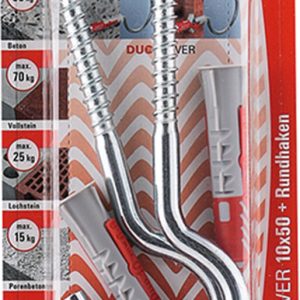 FISCHER 2 Dübel + Rundhaken Duopower 10 x 50 mm FISCHER 2 Dübel + Rundhaken Duopower 10 x 50 mm