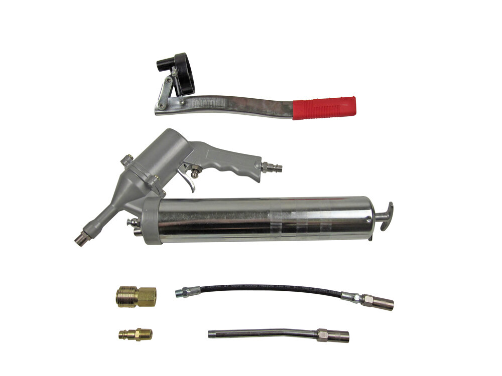 KRAFTBOX PROFESSIONAL Kombi-Druckluft- und Handhebelfettpresse