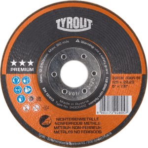 TYROLIT Premium-Rondeller NE-Metalle 125 x 5 x 22,2 mm TYROLIT Premium-Rondeller NE-Metalle 125 x 5 x 22,2 mm