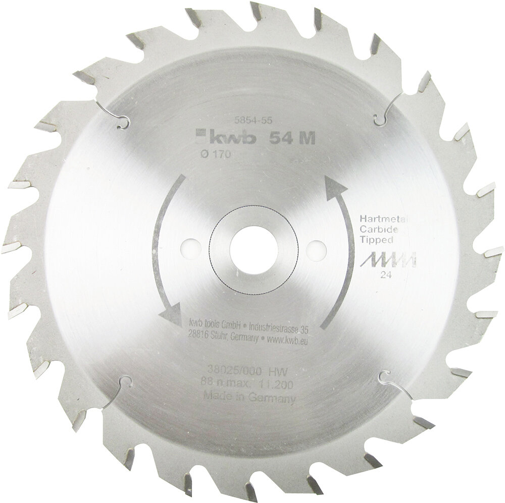 KWB HM-Sägeblatt 170 x 30 x 16 mm Ø, 24 Zähne