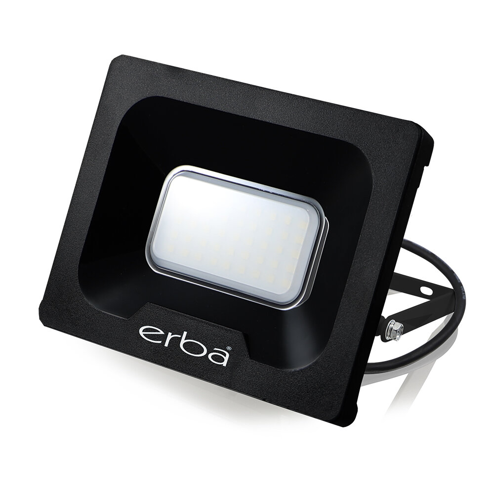 ERBA LED-Strahler 50W mit Blendschutz schwarz