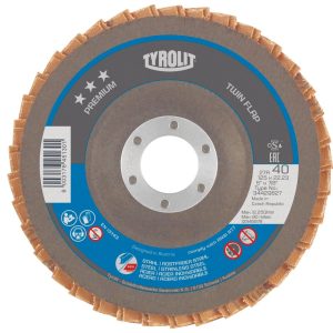 TYROLIT Premium-Lameller Twinflap 115 mm Ø K 40 TYROLIT Premium-Lameller Twinflap 115 mm Ø K 40