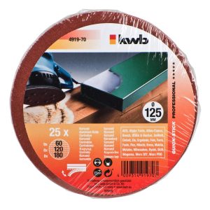 KWB Haft-Schleifblätter-Satz 25-teilig 125 mm Ø