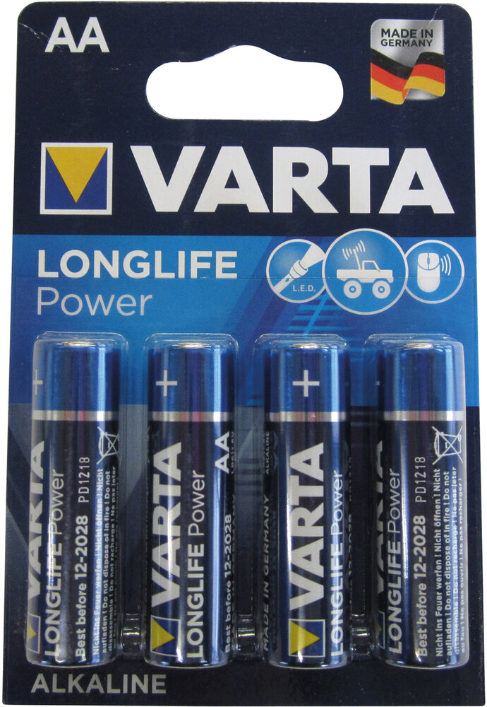 VARTA 4 Batterien Longlife Power Mignon AA