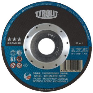 TYROLIT Trennscheibe DEEP CUT PROTECTION 125×1,2×22,23 mm A46Q Stahl/Edelstahl TYROLIT Trennscheibe DEEP CUT PROTECTION 125×1,2×22,23 mm A46Q Stahl/Edelstahl