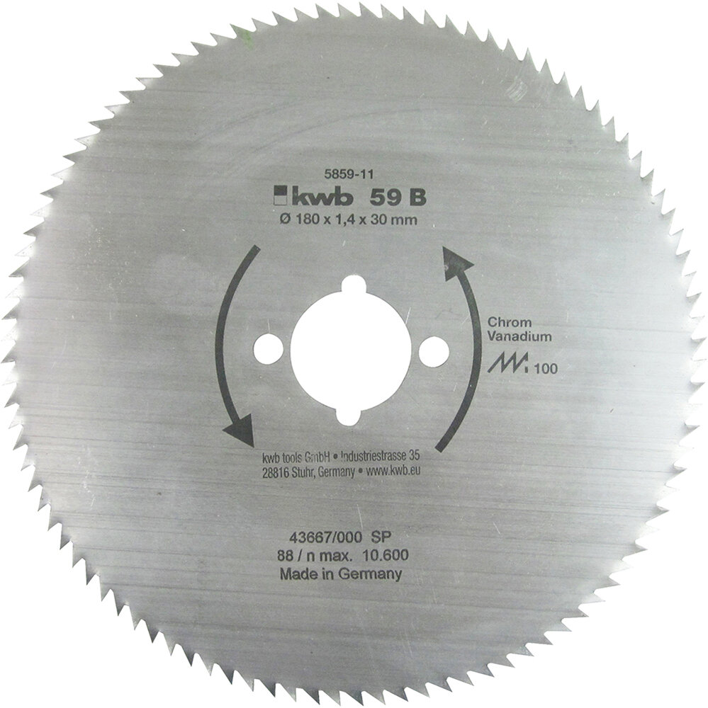 KWB Feinzahn-Sägeblatt 180 x 30 mm Ø, 100 Zähne, NV