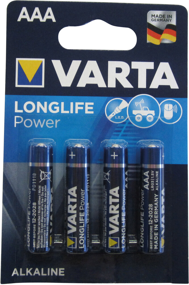 VARTA 4 Batterien Longlife Power Micro AAA