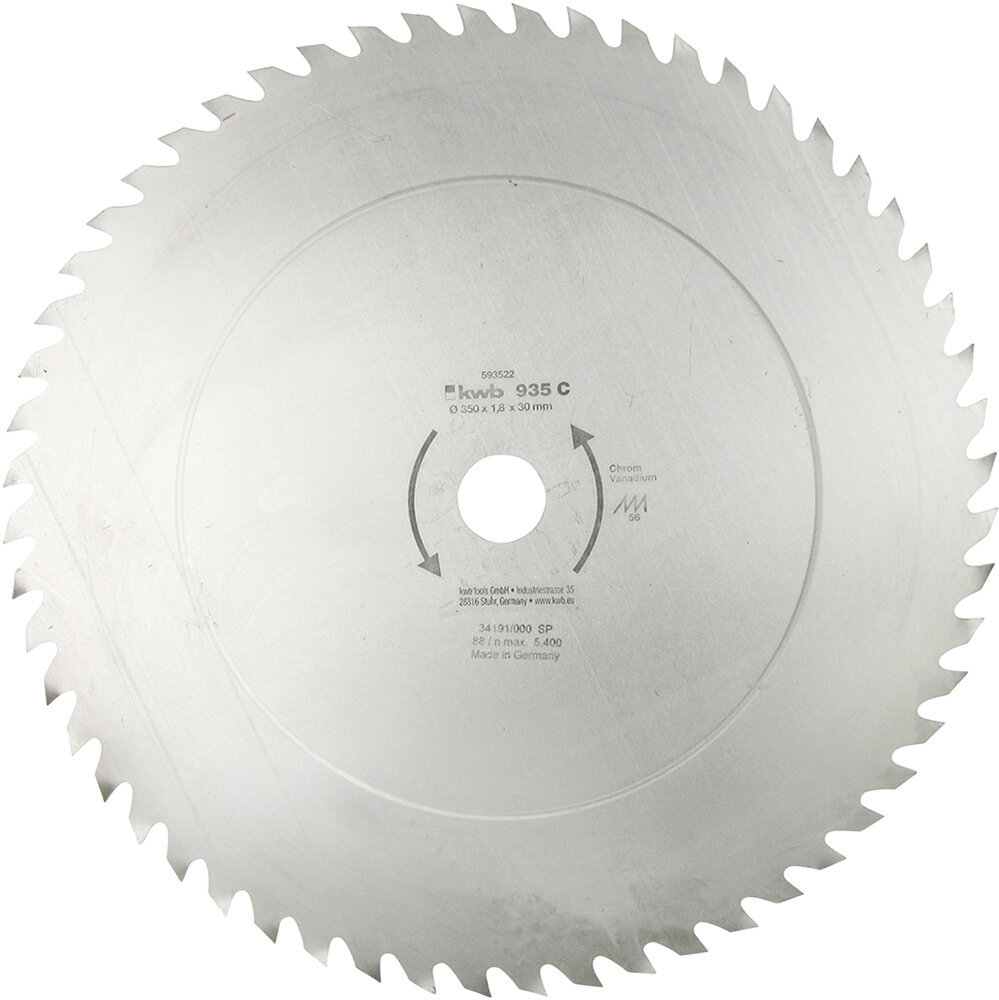 KWB Kreissägeblatt für Holz 350 x 30 mm Ø, 56 Zähne