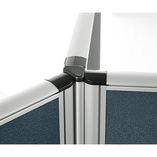 3 x 120° Winkelverkettung Schallschutz System 40, für Stellwandhöhen H 1600 mm