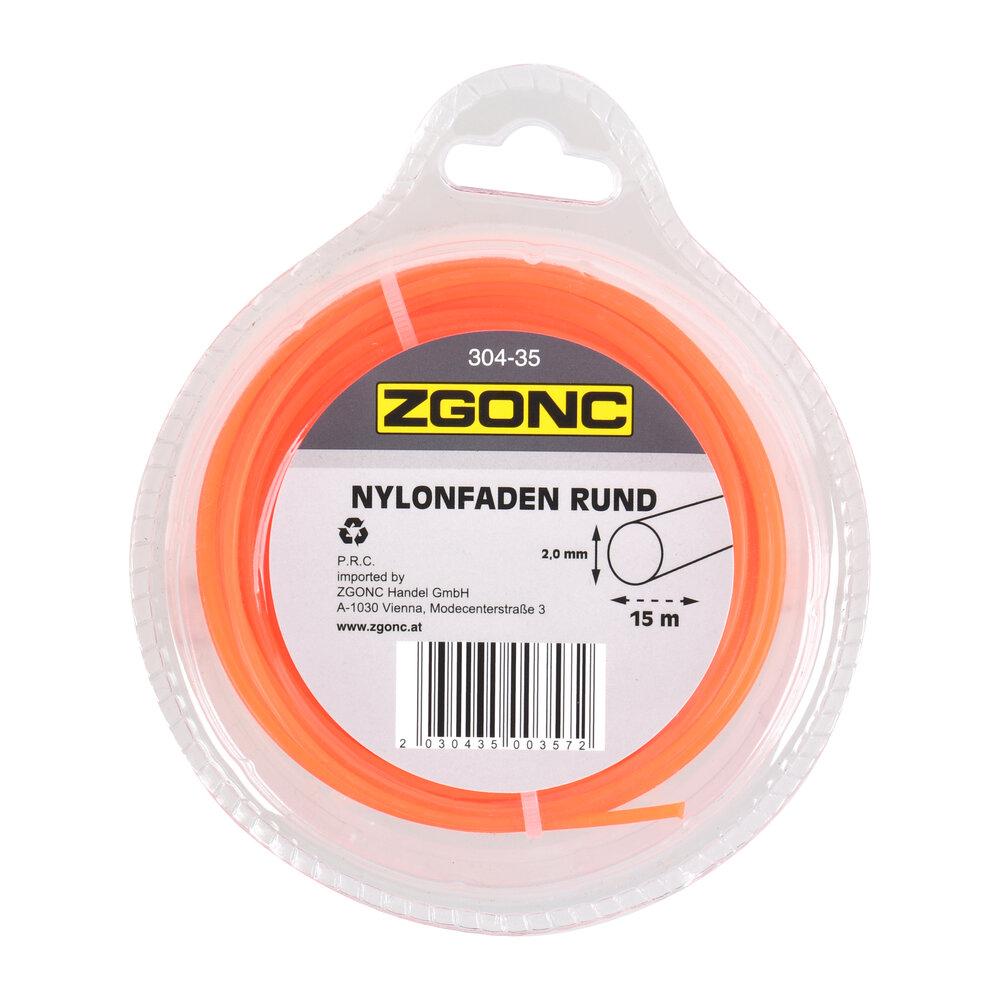 Zgonc 15M NYLONFADEN RUND 2,0 MM