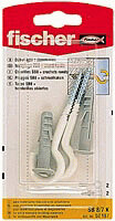 FISCHER 2 S-Dübel SB 8/7 K, 8 mm mit Rundhaken FISCHER 2 S-Dübel SB 8/7 K, 8 mm mit Rundhaken